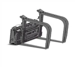 Šakinio krautuvo tvirtinimo vamzdžių stovas