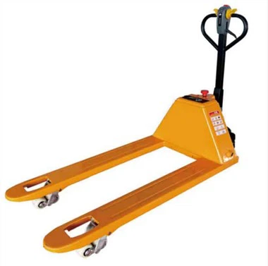 Pusiau elektrinis rankinis padėklų šakinis krautuvas